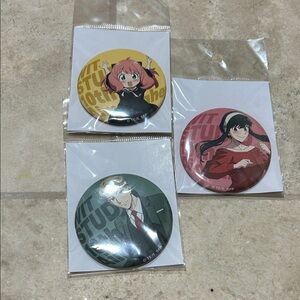 SPYXFAMILY Anime Character Button Set